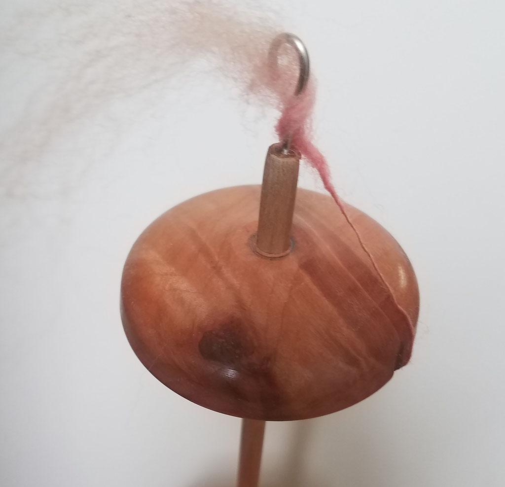 Rosamund Wood Turnings Drop Spindle - Rose Myrtle - 2.5 inch 1.1 oz Rosamund Wood Turnings Drop Spindle - Rose Myrtle - 2.5 inch 1.1 oz