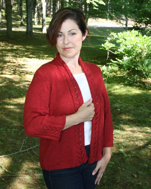 Cascading Leaves Cardigan Pattern by Tonia Barry