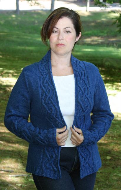 Indigo Cardigan Pattern by Tonia Barry