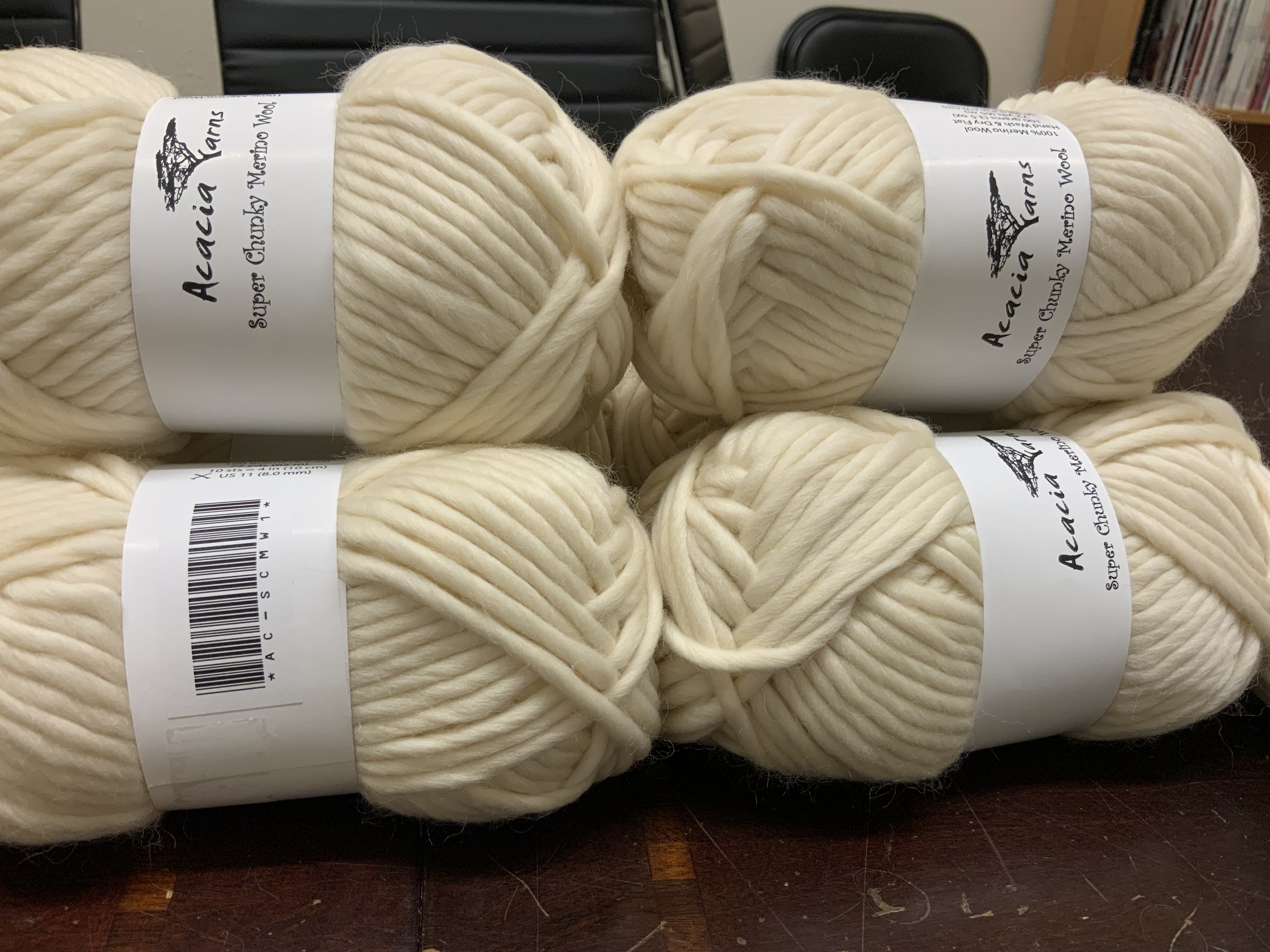 Acacia Yarns Super Chunky Merino Wool Yarn - 001