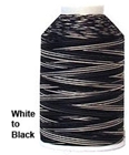 YLI 40/3 Variegated Machine Quilting Thread - 05V White Black