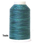 YLI 40/3 Variegated Machine Quilting Thread - 07V Teals