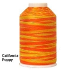 YLI 40/3 Variegated Machine Quilting Thread - 75V California Poppy