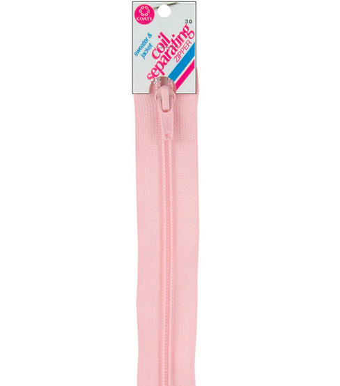 12 inch (30 cm) - Coats Coil Separating Zipper - Pink