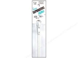 28 inch (71 cm) - Coats Lightweight Separating Zipper - White