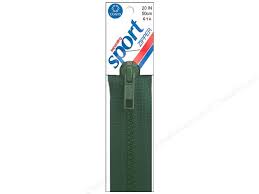 12 inch (30 cm) - Coats Sport Closed Bottom Zipper - Green