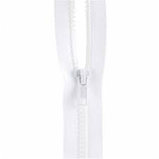 18 inch (45 cm) - Coats Sport Closed Bottom Zipper - White